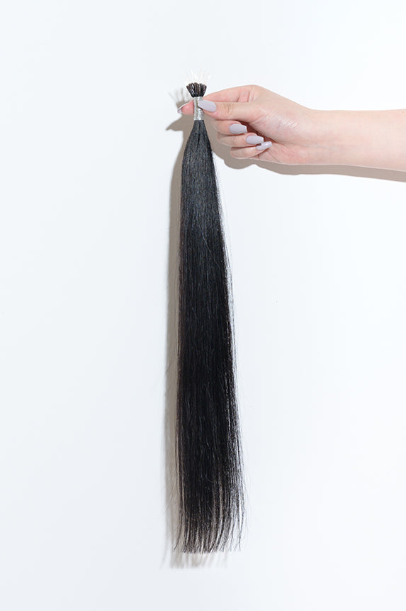 1 Jet Black Nano Tip Hair Extensions