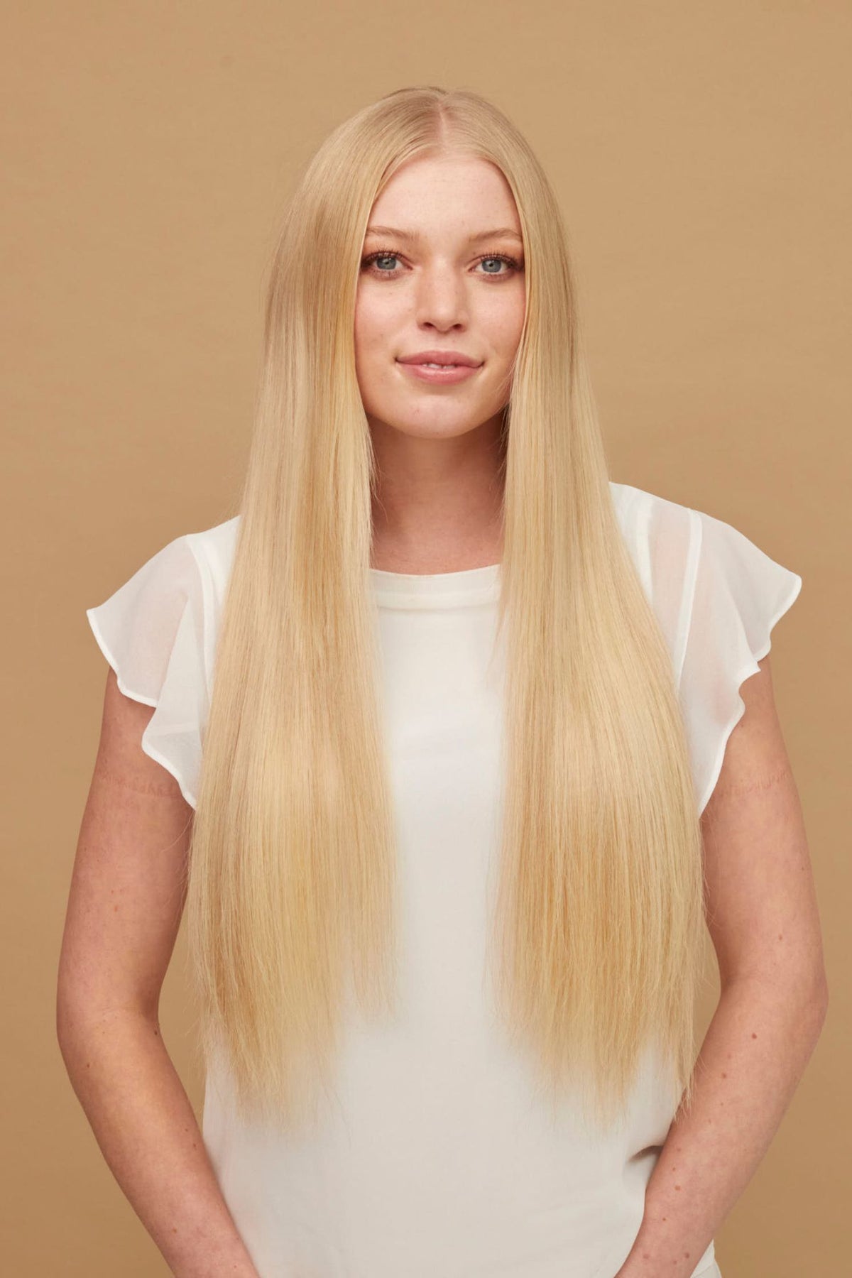 #613 Platinum Blonde Genius Weft Extensions