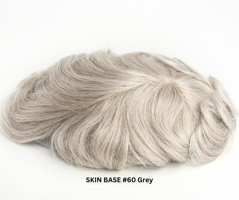 #60 Grey Skin Base Hair System