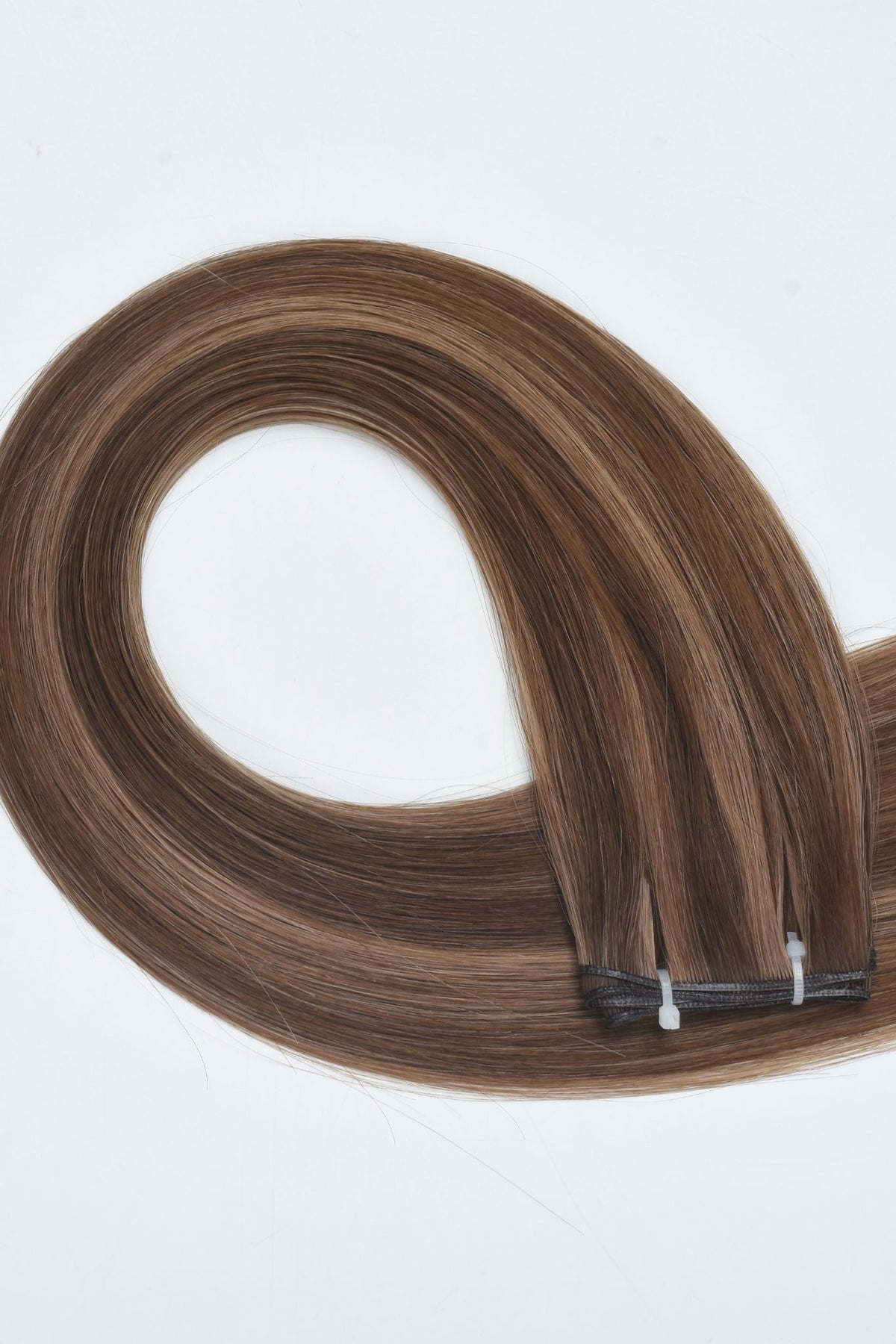 Chestnut Brown Highlights Genius Weft Extensions