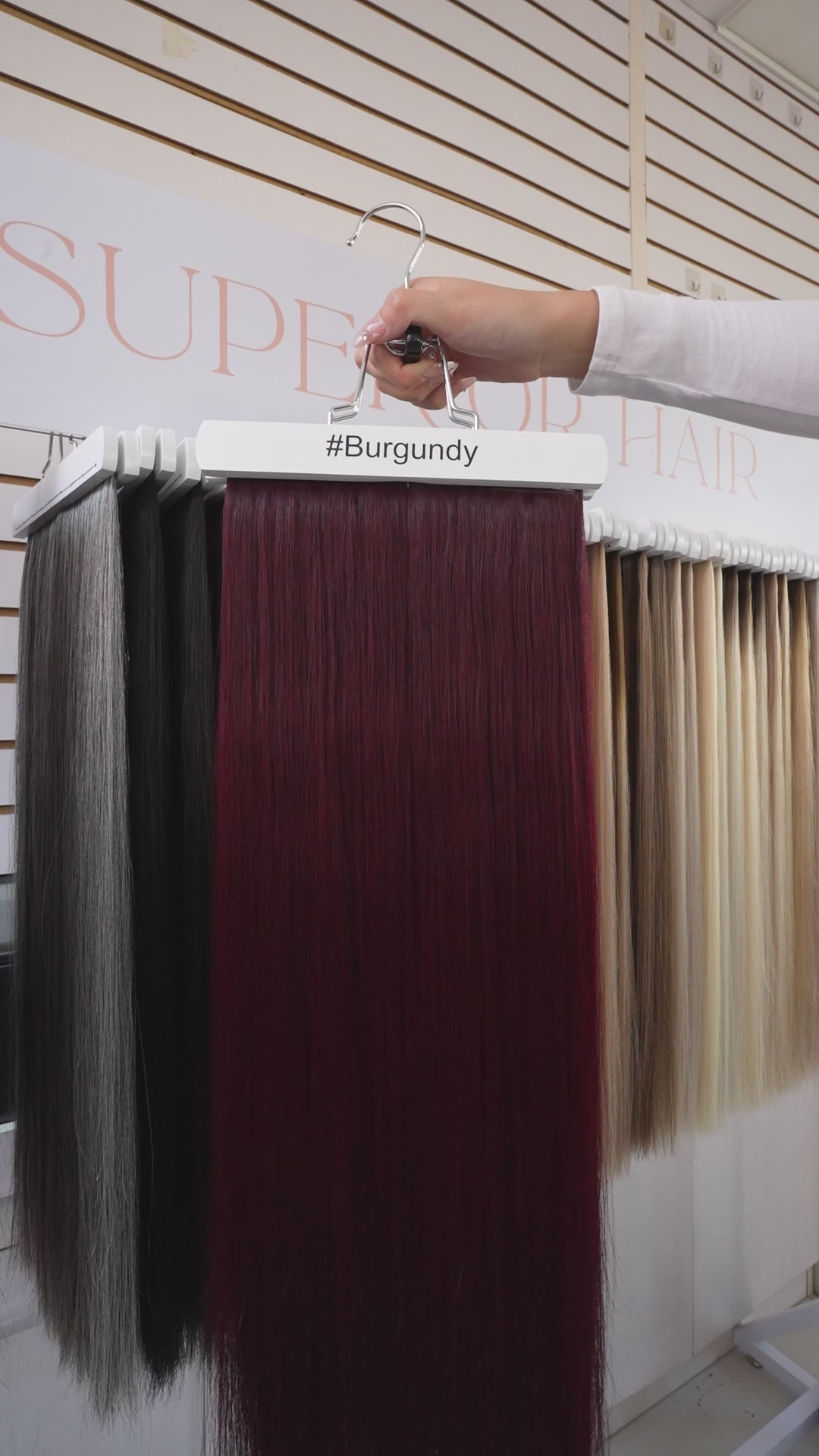 Burgundy Clip-In Bun Extension